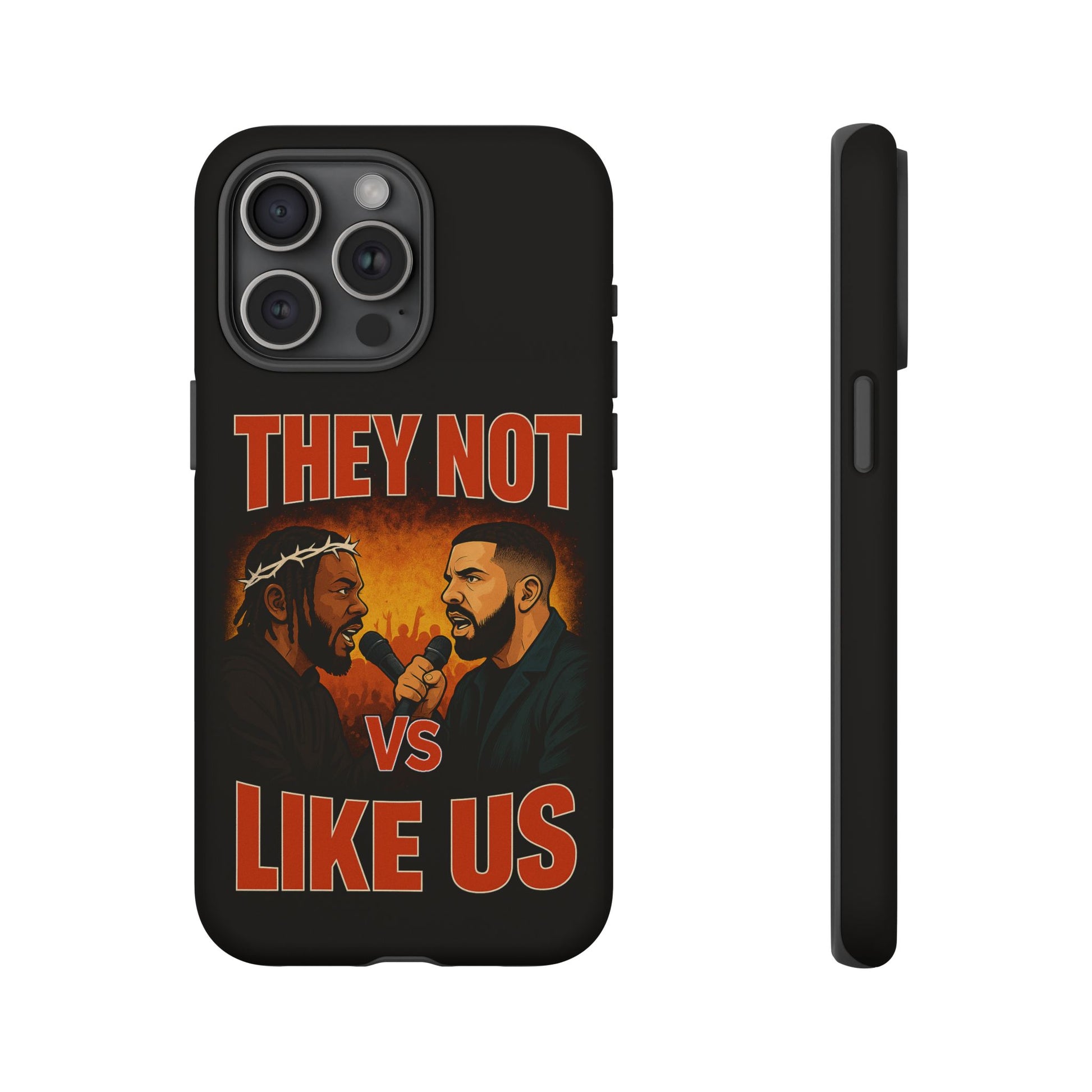 "Tough phone case, durable iPhone cover with funny design, perfect gift for Drake fans.