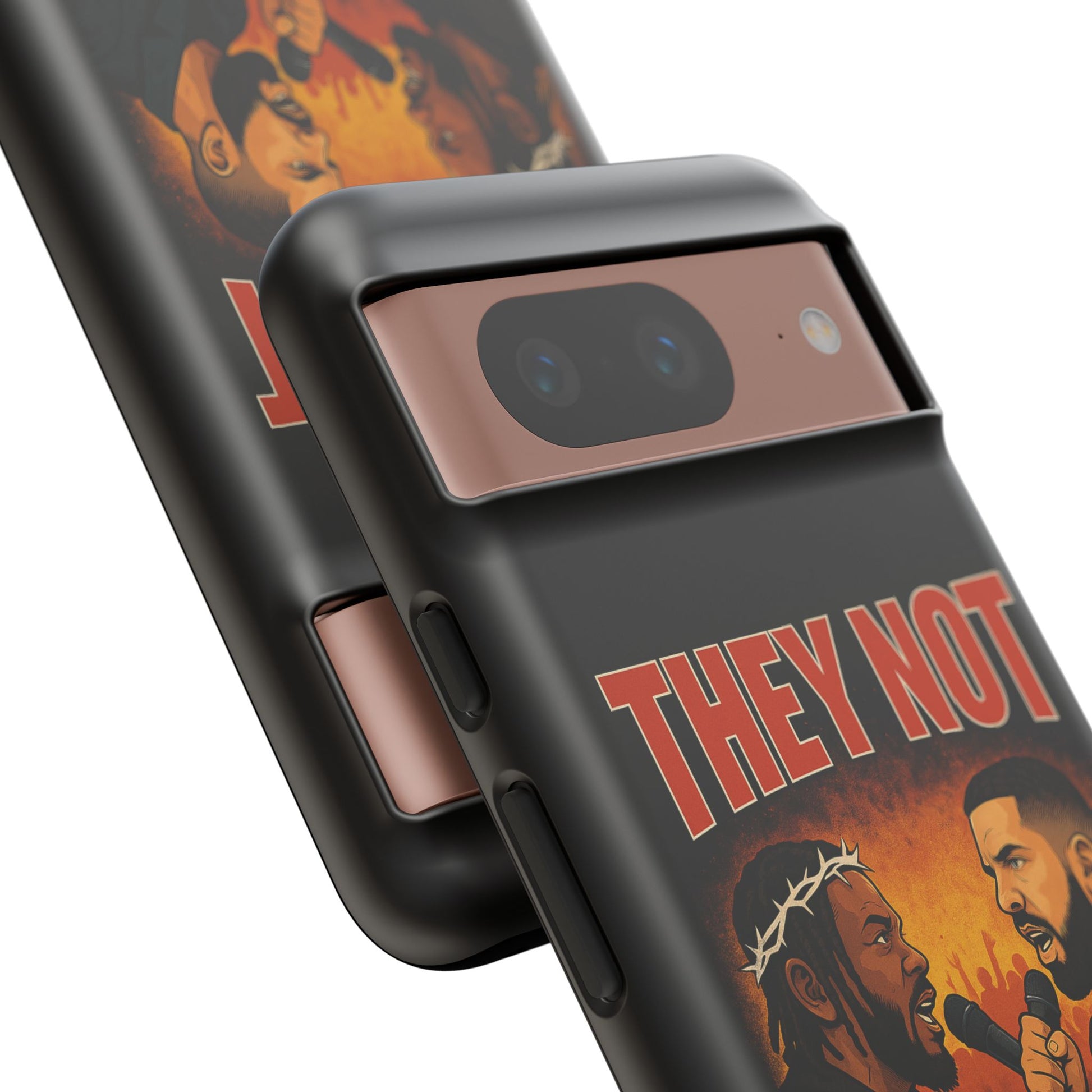 "Tough phone case, durable iPhone cover with funny design, perfect gift for Drake fans.