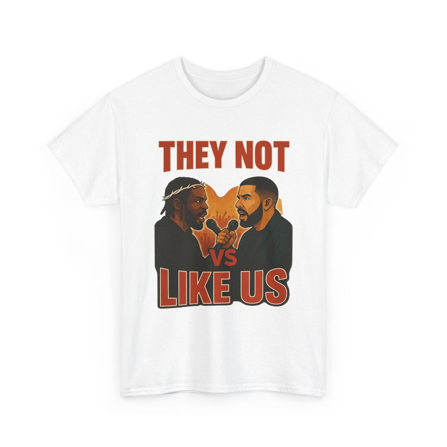 Unisex Graphic Tee - They Not Vs Like Us, Funny T-Shirt, Hip Hop Style, Gift for Music Lovers, Casual Wear, Streetwear