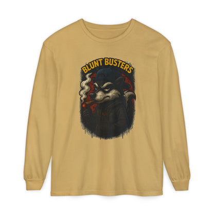 Retro Cartoon Long Sleeve T-Shirt for Casual Wear, Hipster Gift, Streetwear Style, Unisex Fashion, Graphic Tees, Blunt Busters Design
