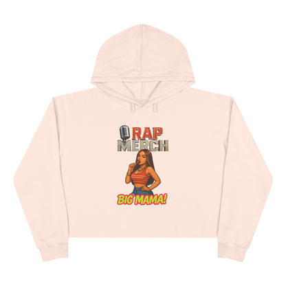 Rap Merch Crop Hoodie - Big Mama Design, Hip-Hop Fashion, Stylish Streetwear, Gift for Music Lovers, Summer Outfit