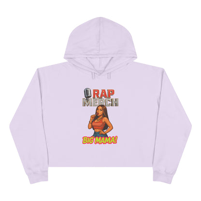Rap Merch Crop Hoodie - Big Mama Design, Hip-Hop Fashion, Stylish Streetwear, Gift for Music Lovers, Summer Outfit
