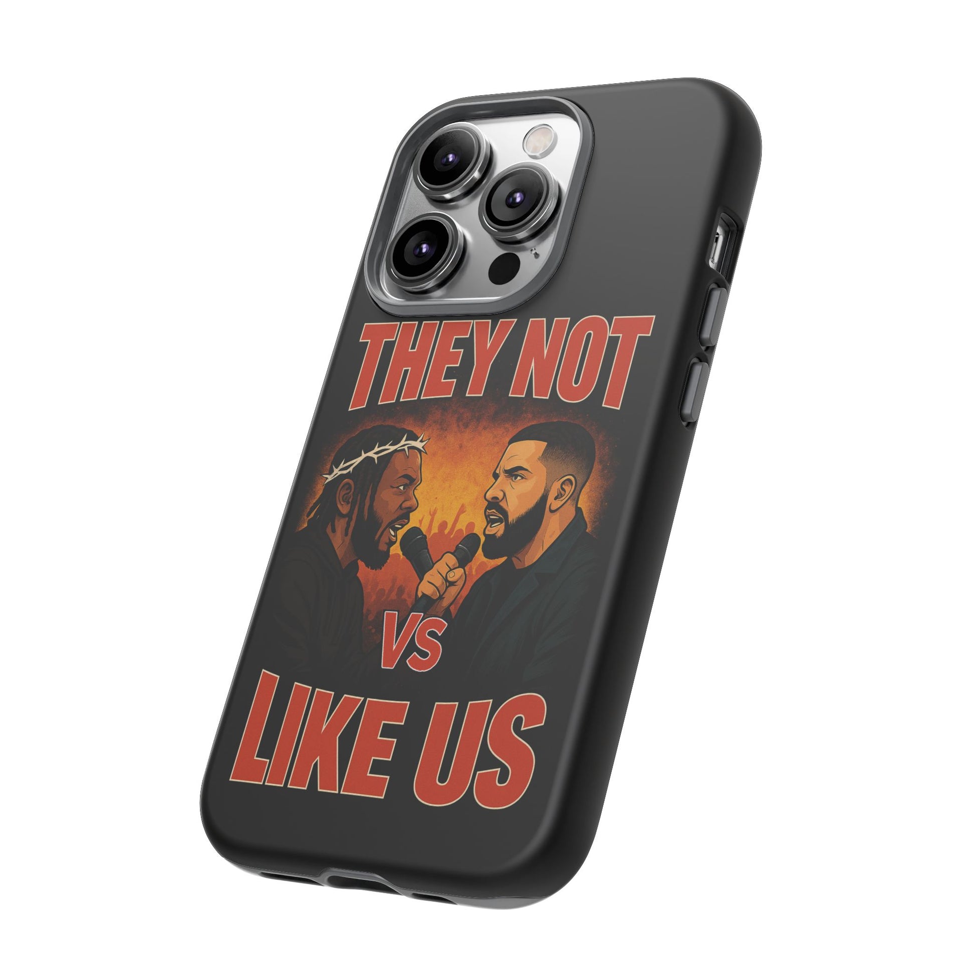 "Tough phone case, durable iPhone cover with funny design, perfect gift for Drake fans.