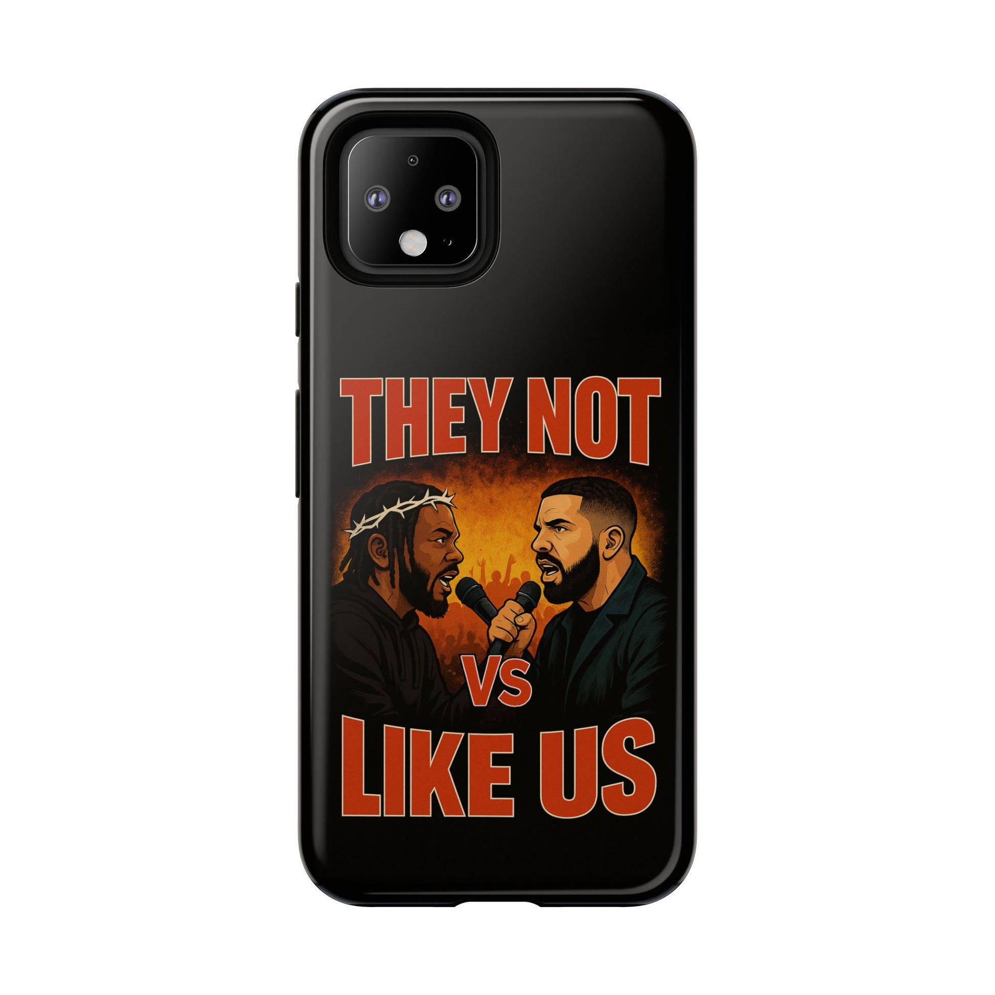 "Tough phone case, durable iPhone cover with funny design, perfect gift for Drake fans.