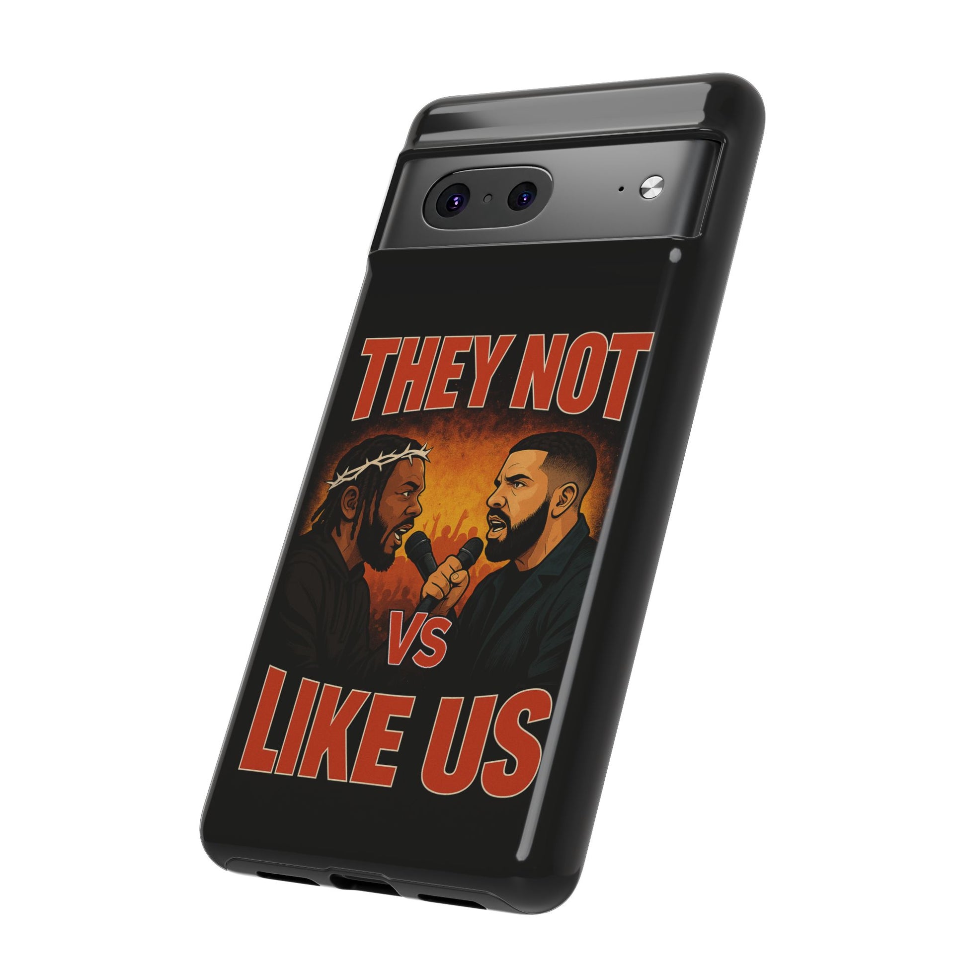 "Tough phone case, durable iPhone cover with funny design, perfect gift for Drake fans.
