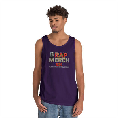 Rap Merch Unisex Heavy Cotton Tank Top | Comfortable Music Apparel, Gift for Rap Fans, Casual Wear, Summer Top, Concert Outfit