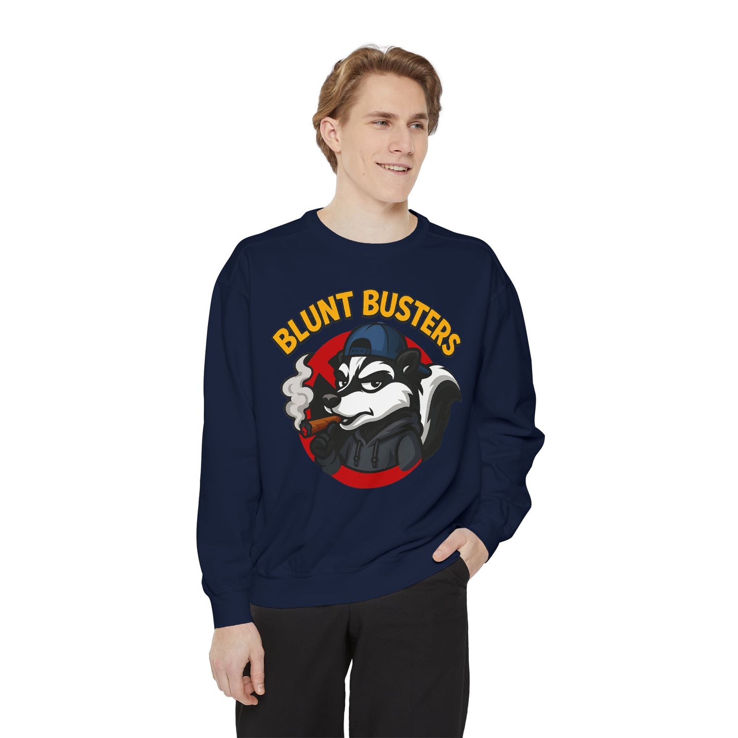 Blunt Busters Unisex Garment-Dyed Sweatshirt - Cozy, Unique Graphic Sweatshirt for Casual Style, Perfect for Gifts, Streetwear, Fall [...]