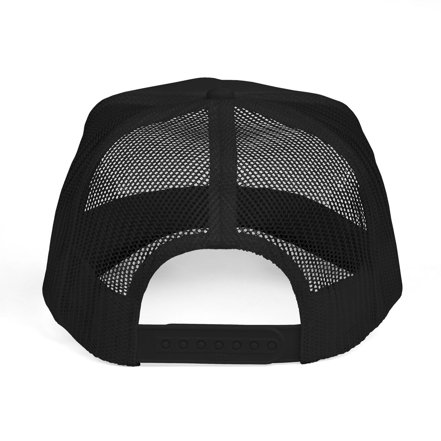 "Foam trucker hat with Blunt Busters embroidery, fun adjustable cap for festivals and casual wear."