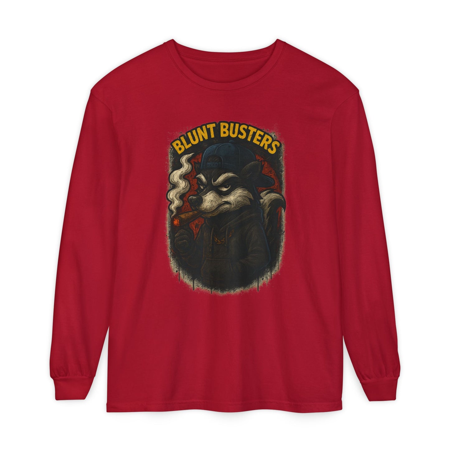 Retro Cartoon Long Sleeve T-Shirt for Casual Wear, Hipster Gift, Streetwear Style, Unisex Fashion, Graphic Tees, Blunt Busters Design