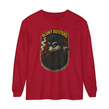 Retro Cartoon Long Sleeve T-Shirt for Casual Wear, Hipster Gift, Streetwear Style, Unisex Fashion, Graphic Tees, Blunt Busters Design