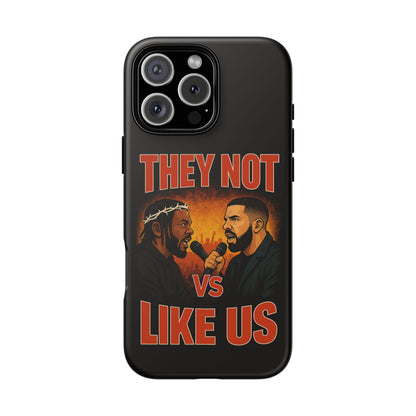 "Tough phone case, durable iPhone cover with funny design, perfect gift for Drake fans.