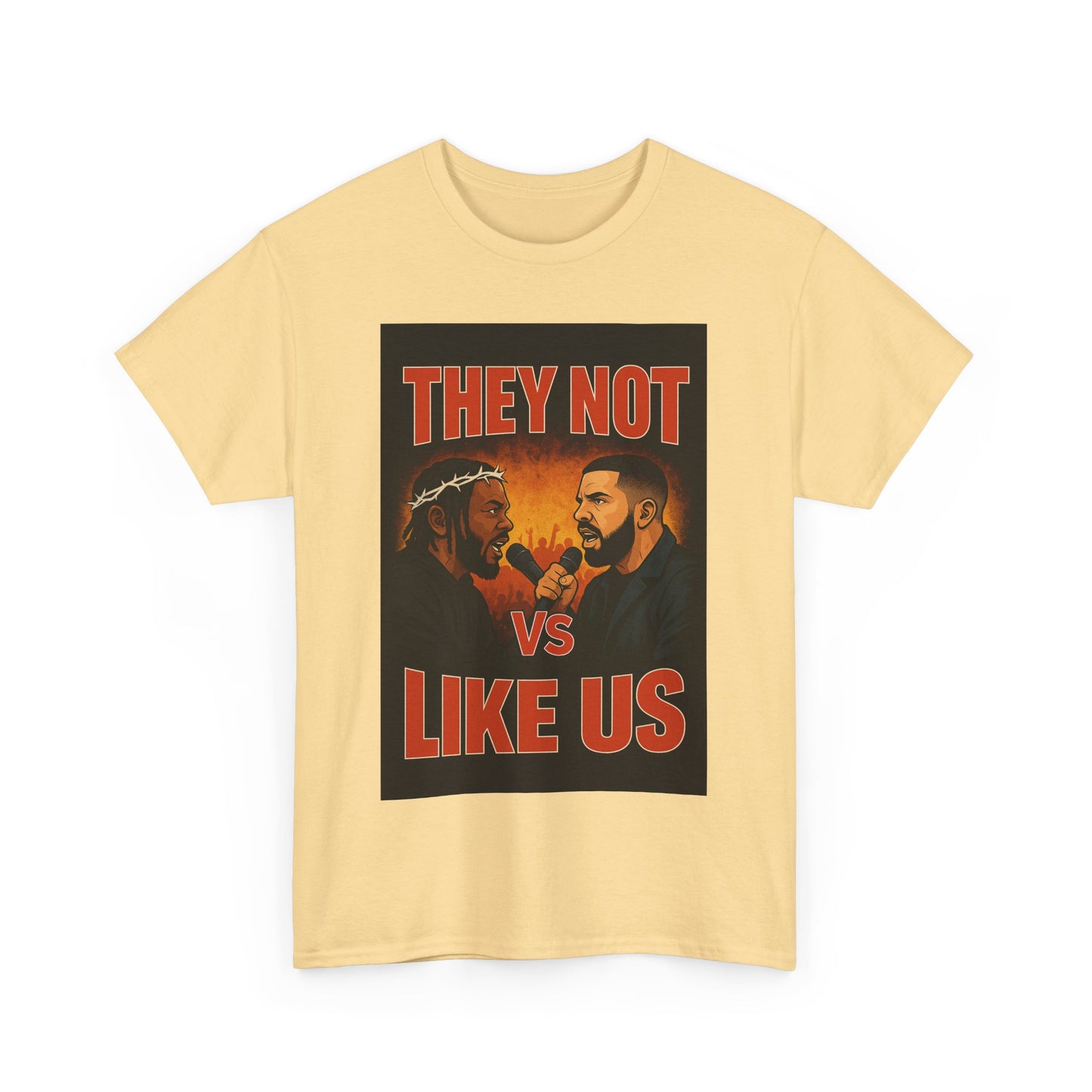 Unisex Graphic Tee - They Not Vs Like Us, Funny T-Shirt, Hip Hop Style, Gift for Music Lovers, Casual Wear, Streetwear