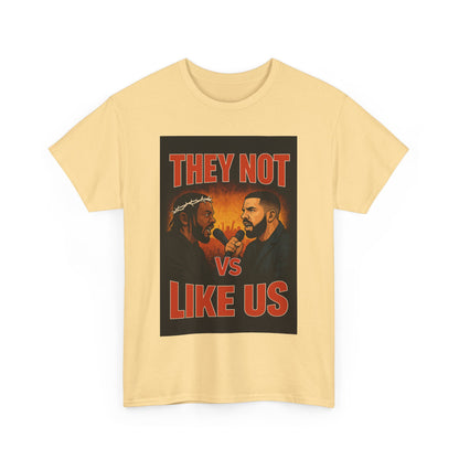 Unisex Graphic Tee - They Not Vs Like Us, Funny T-Shirt, Hip Hop Style, Gift for Music Lovers, Casual Wear, Streetwear