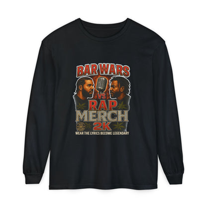 Bar Wars Long Sleeve T-Shirt for Casual Wear, Hipster Gift, Streetwear Style, Unisex Fashion, Graphic Tees, Blunt Busters Design