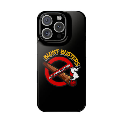"Slim phone case with Blunt Busters design, trendy protective accessory and fun gift.