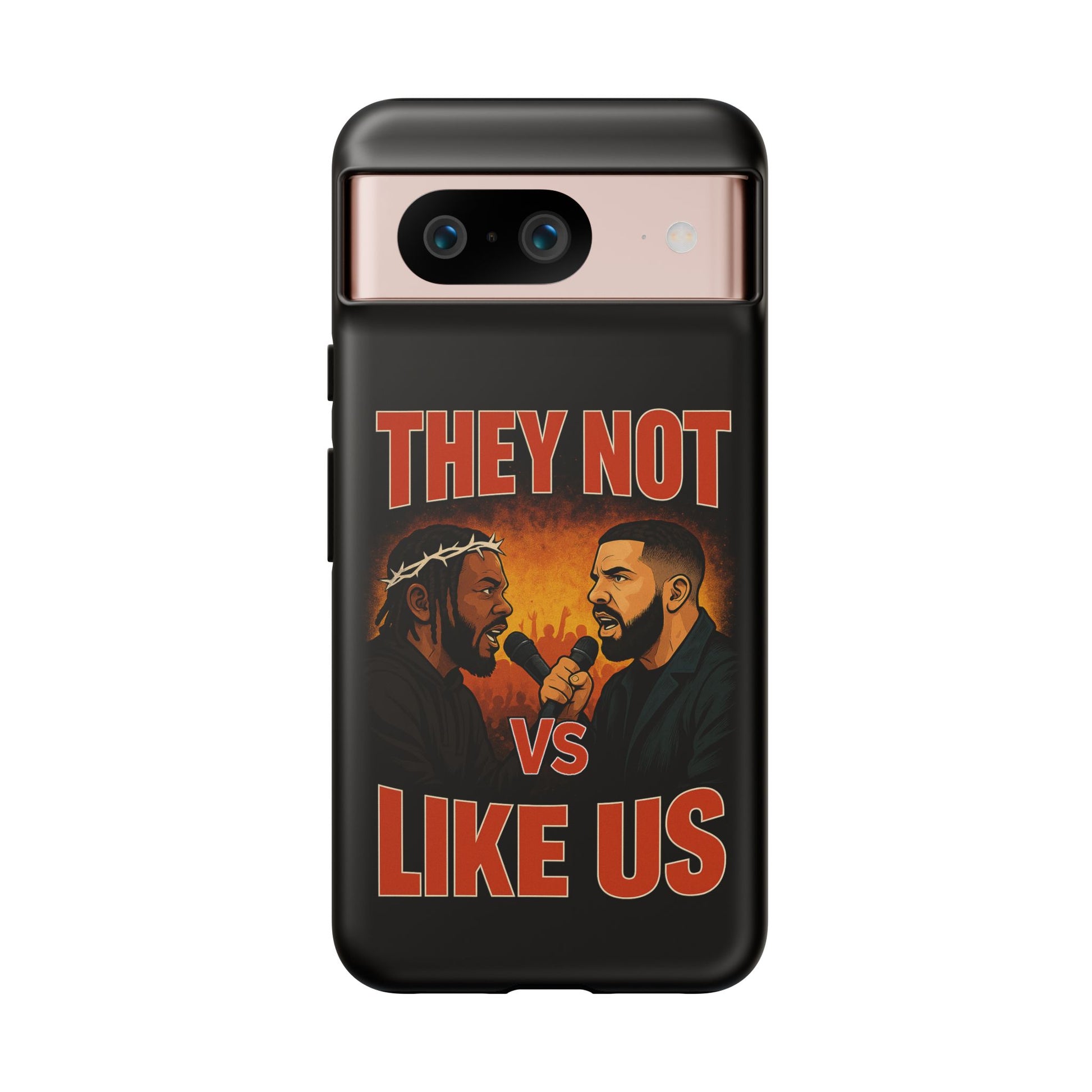 "Tough phone case, durable iPhone cover with funny design, perfect gift for Drake fans.