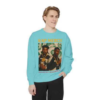 Rap Merch Unisex Garment-Dyed Sweatshirt, Cool Streetwear, Gift for Hip-Hop Fans, Casual Wear, Music Lover's Apparel