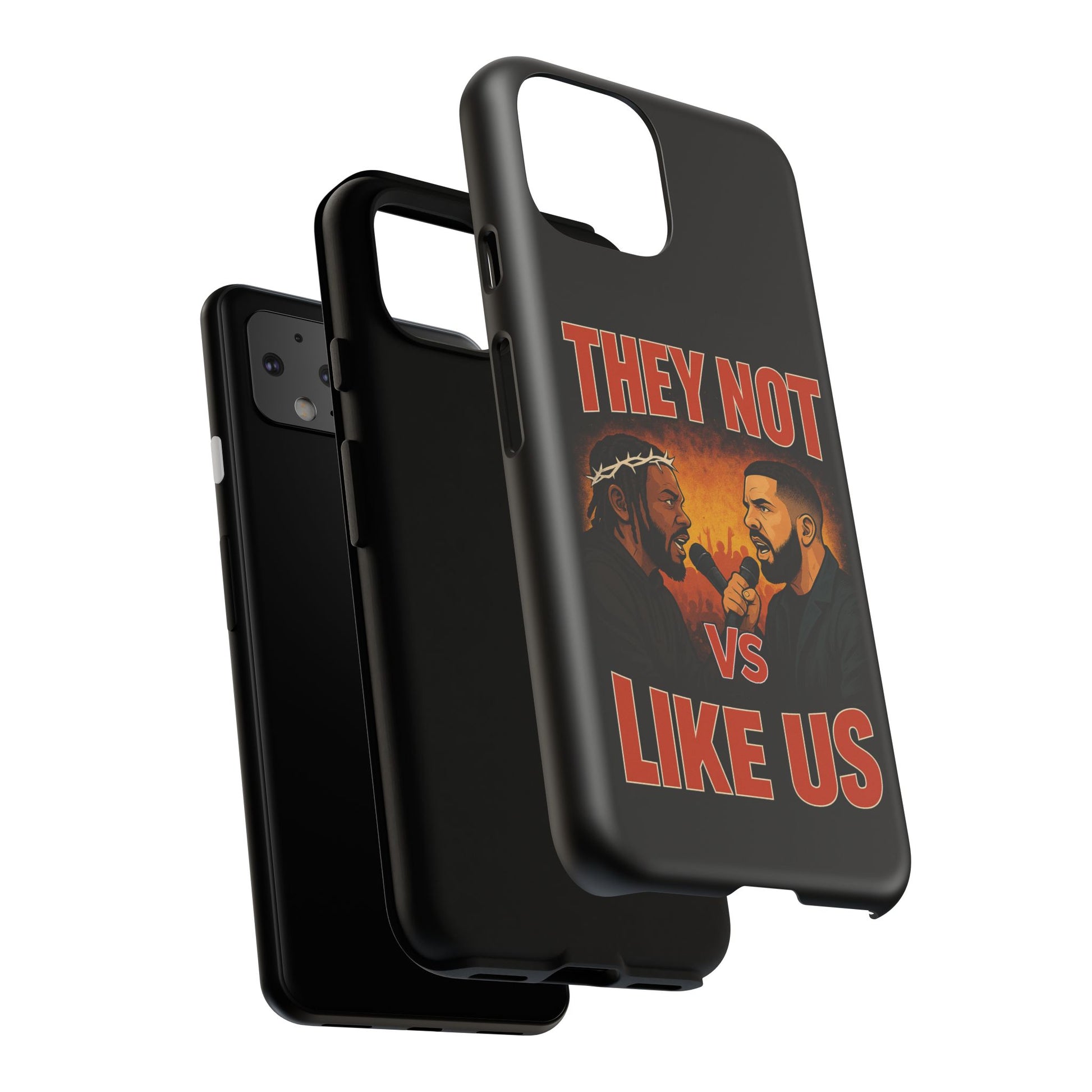 "Tough phone case, durable iPhone cover with funny design, perfect gift for Drake fans.