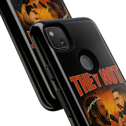 "Tough phone case, durable iPhone cover with funny design, perfect gift for Drake fans.