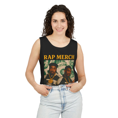 Rap Merch Garment-Dyed Tank Top - Unisex Music Apparel, Hip-Hop Fashion, Casual Summer Wear, Gift for Music Lovers, Festival Clothing