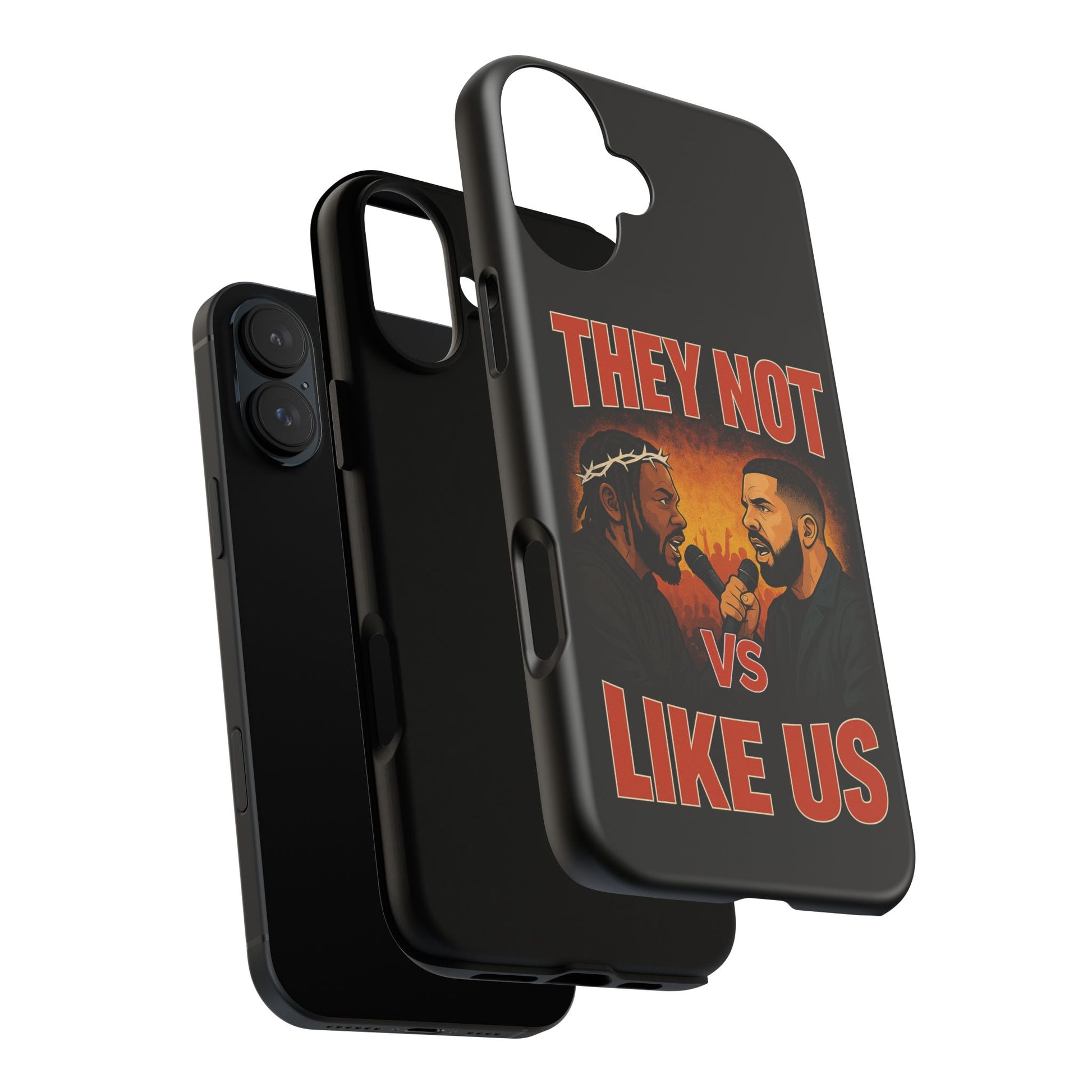 "Tough phone case, durable iPhone cover with funny design, perfect gift for Drake fans.