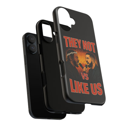 "Tough phone case, durable iPhone cover with funny design, perfect gift for Drake fans.