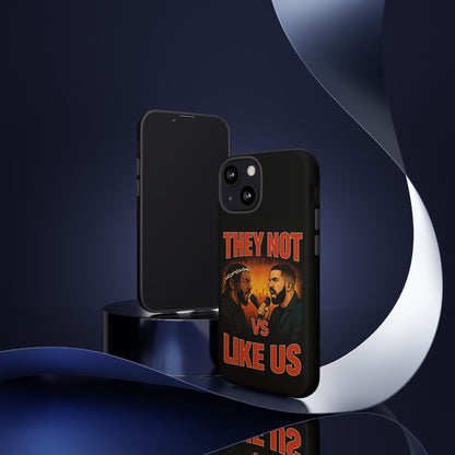 "Tough phone case, durable iPhone cover with funny design, perfect gift for Drake fans.