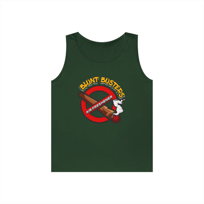 "Blunt Busters unisex heavy cotton tank top, fun summer tee for parties, festivals, and casual wear."