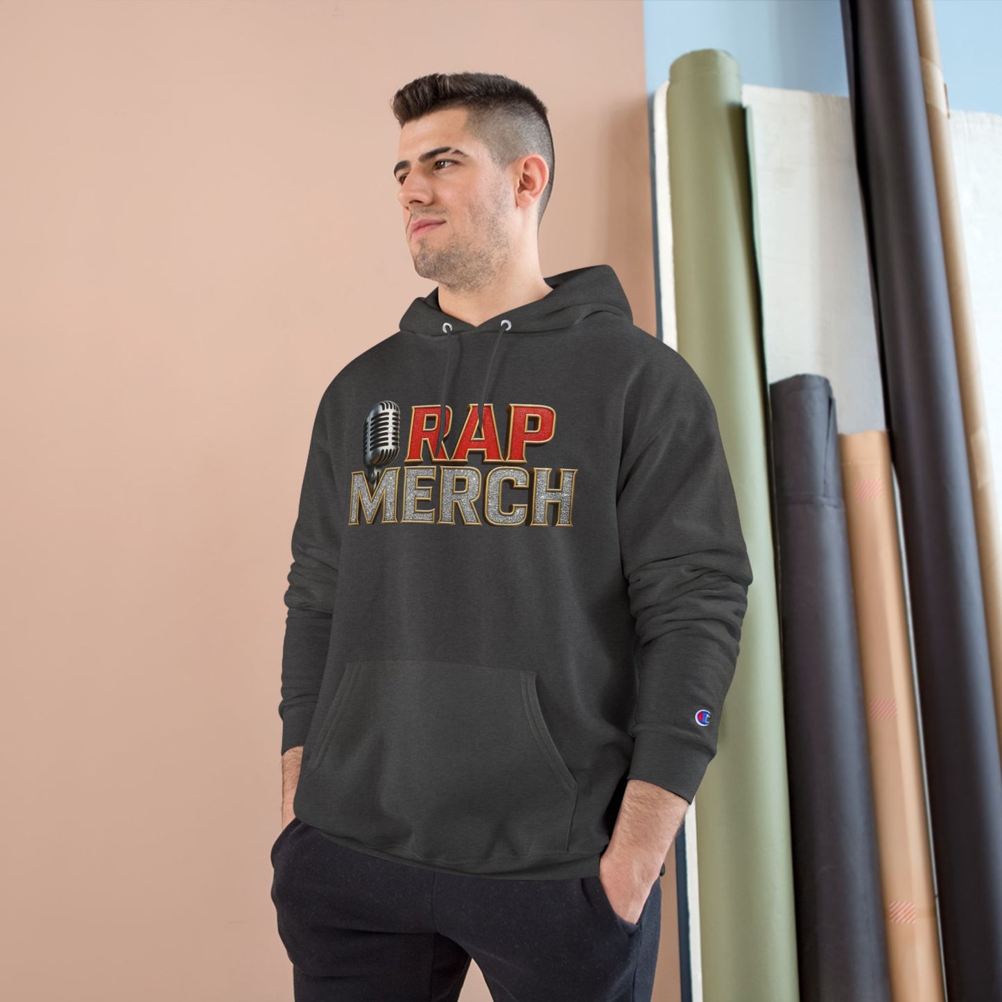 Rap Merch Champion Hoodie Music Lover Gift, Streetwear Fashion, Hip Hop Apparel, Casual Comfort, Unisex Hoodie