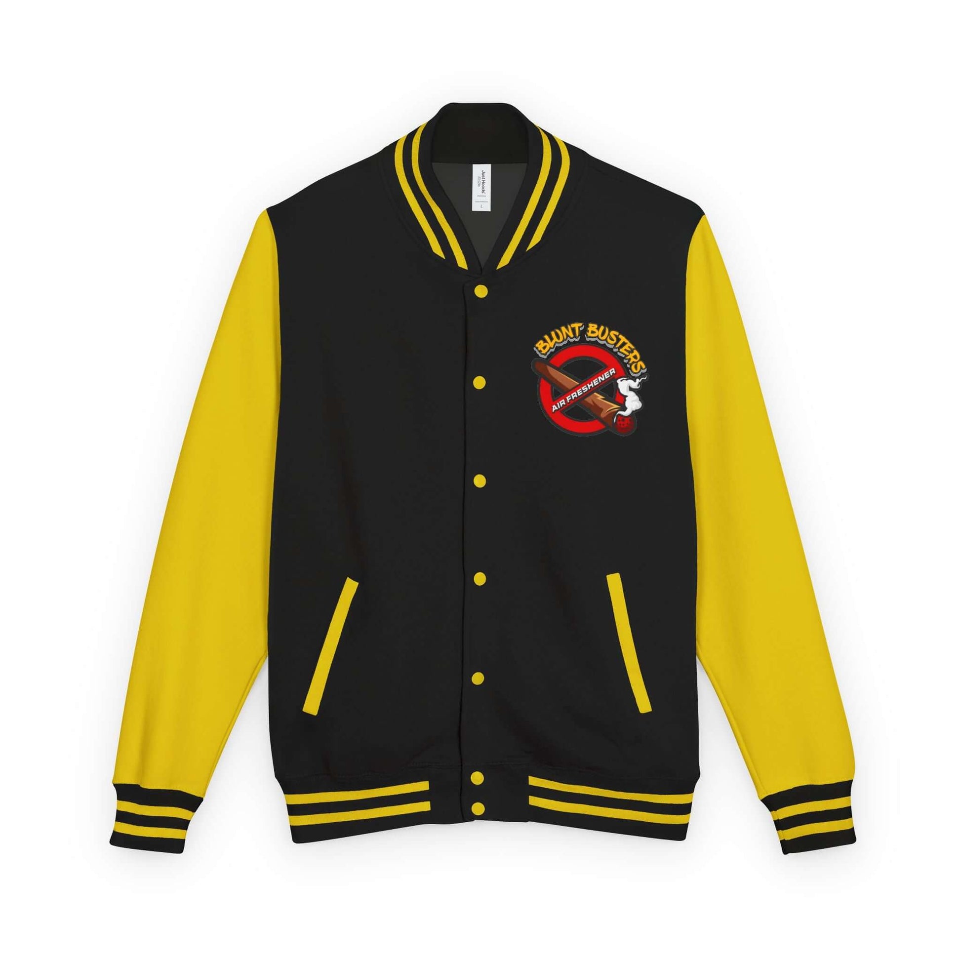 Trendy heavyweight varsity jacket for everyday streetwear Casual varsity jacket featuring unique air freshener design