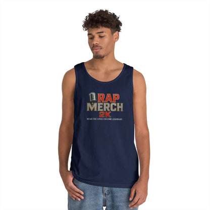 Rap Merch Unisex Heavy Cotton Tank Top | Comfortable Music Apparel, Gift for Rap Fans, Casual Wear, Summer Top, Concert Outfit