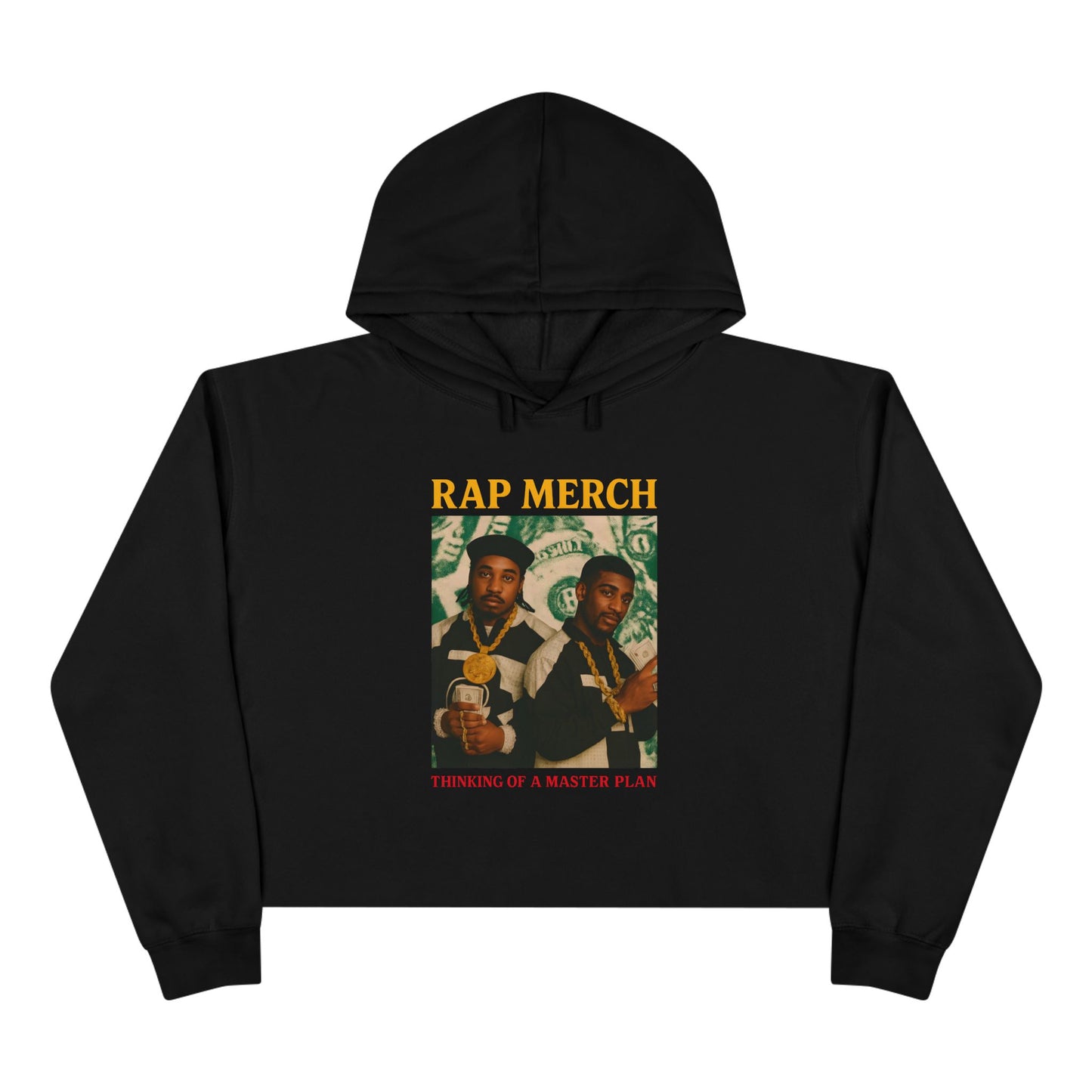 Trendy Hip-Hop Crop Hoodie, Streetwear, Music Lover Gift, Casual Wear, Festival Apparel, Unique Rap Merchandise