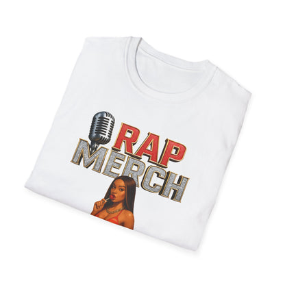 Rap Merch Unisex Softstyle T-Shirt - Fun Hip Hop Graphic Tee, Music Lover Gift, Concert Apparel, Casual Wear, Streetwear Fashion
