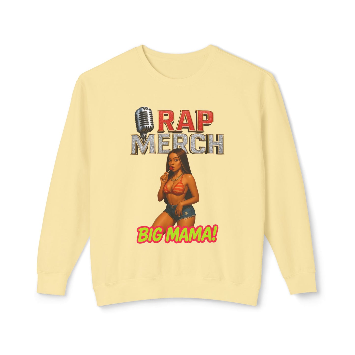 Rap Merch Unisex Lightweight Crewneck Sweatshirt - Big Mama! Perfect for Streetwear Lovers, Music Fans, Gift for Hip Hop Enthusiasts, [...]