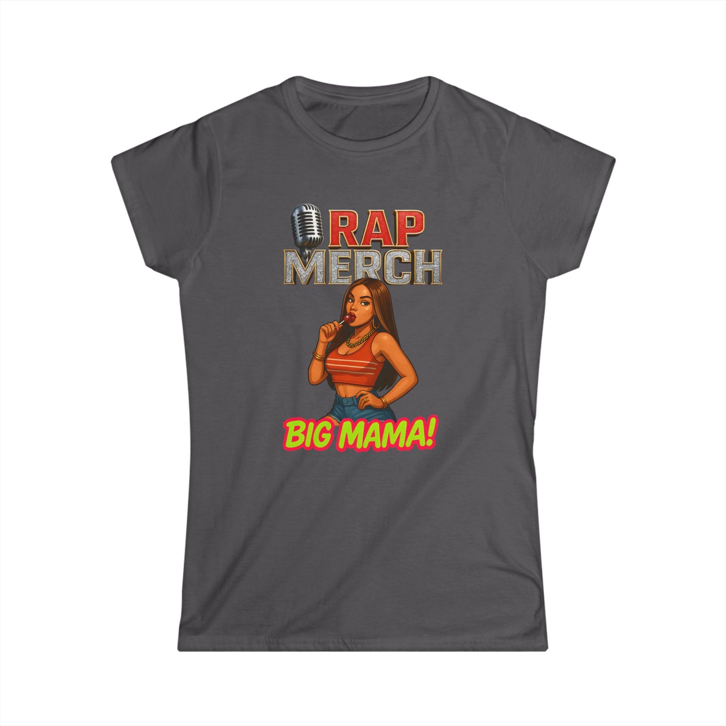 Rap Merch Women's Softstyle Tee - Big Mama Graphic Tee, Hip Hop Fashion, Gift for Music Lovers, Casual Chic Style, Birthday Gift