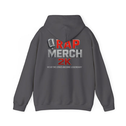 Rap Merch Hooded Sweatshirt, Unisex Rap Hoodie, Music Lover Gift, Cool Streetwear, Hip Hop Fashion, Celebrate Your Passion