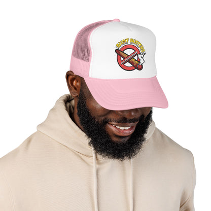 Embroidered Foam Trucker Hat | Retro Rap Merch Cap, Gift for Music Lovers, Festival Accessory