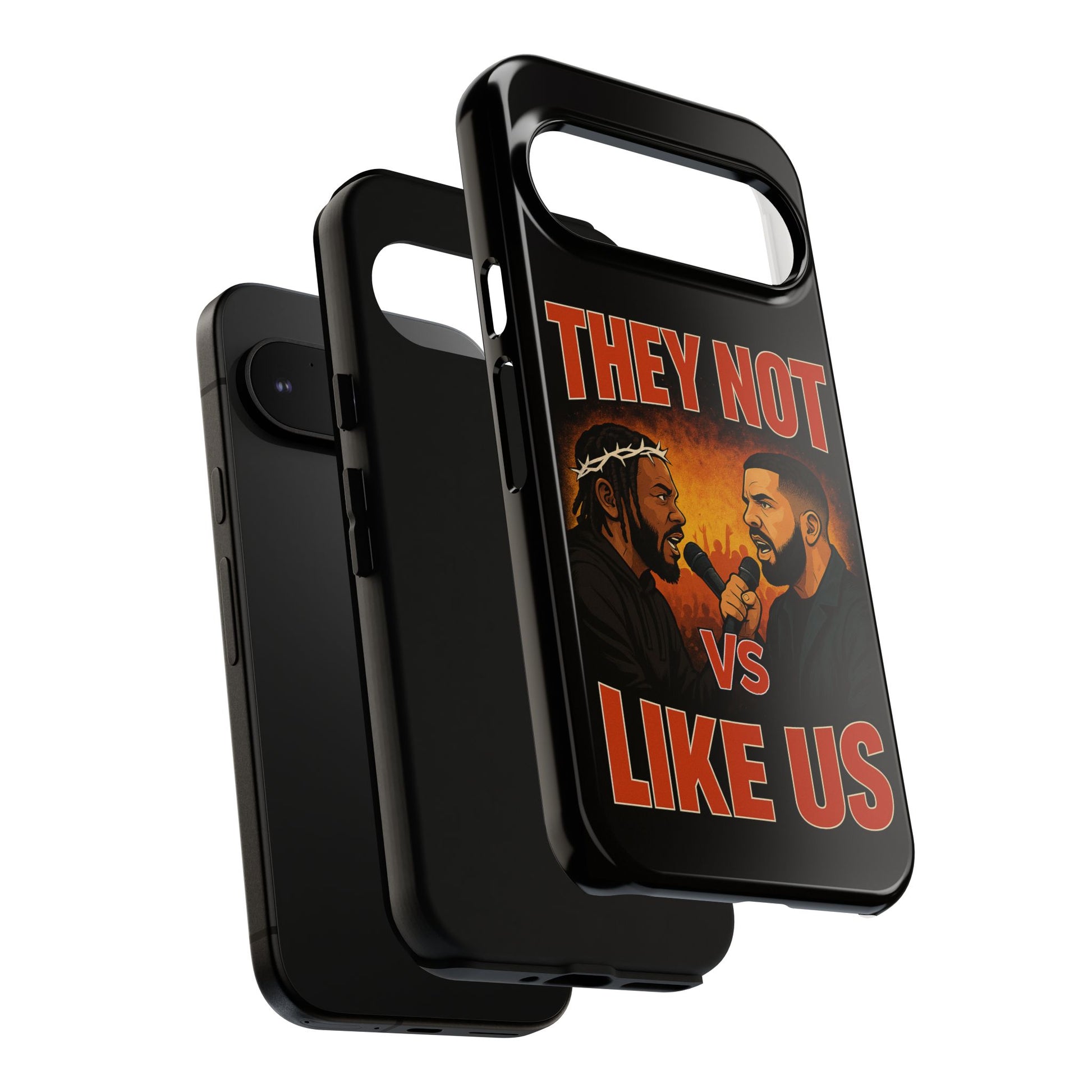 "Tough phone case, durable iPhone cover with funny design, perfect gift for Drake fans.