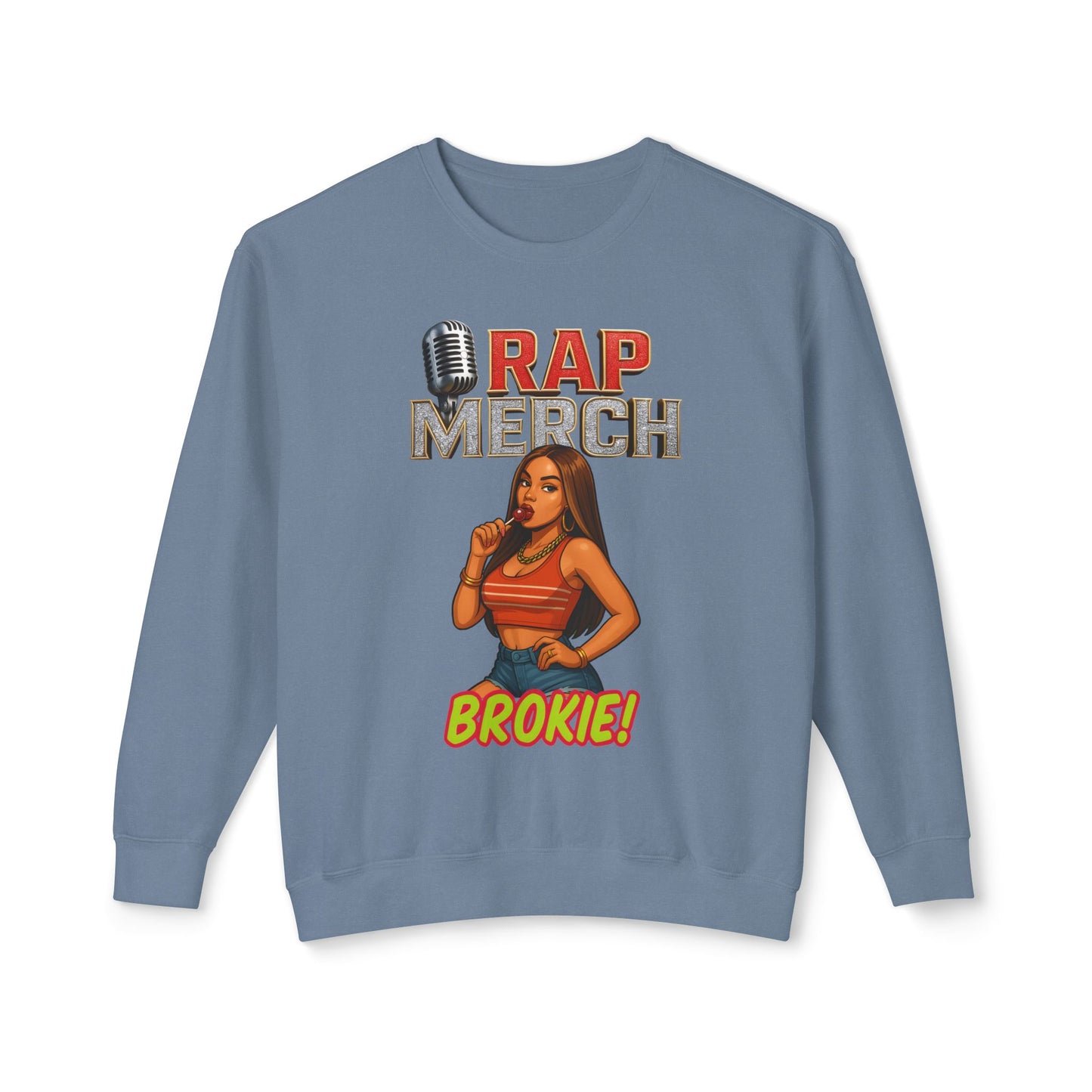 Rap Merch Unisex Crewneck Sweatshirt - Cool Hip-Hop Style, Perfect Gift for Music Lovers, Casual Streetwear, Birthday and Concert Attire