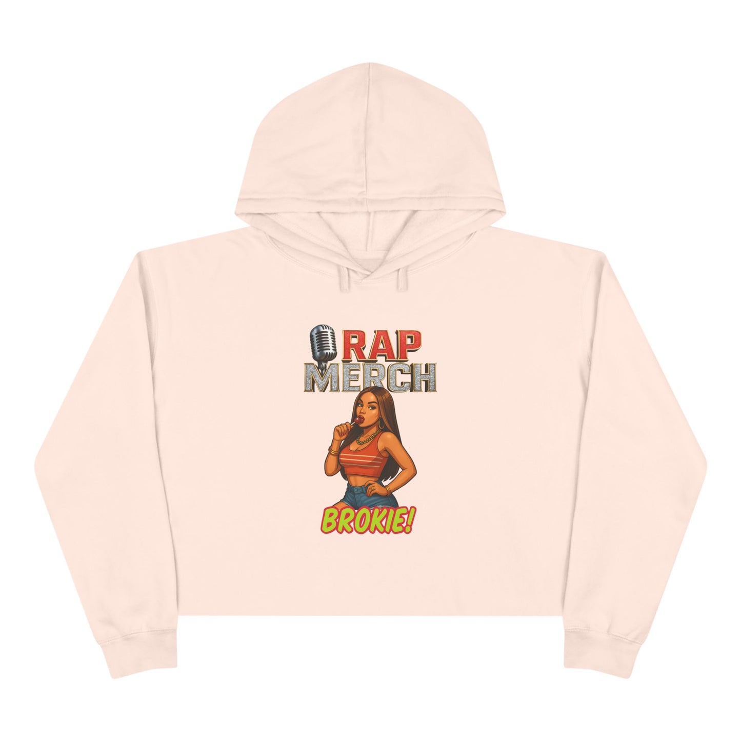 Rap-Themed Crop Hoodie, Cool Casual Hoodie, Music Lover Gift, Trendy Streetwear, Unique Graphic Sweatshirt, Everyday Comfort Wear