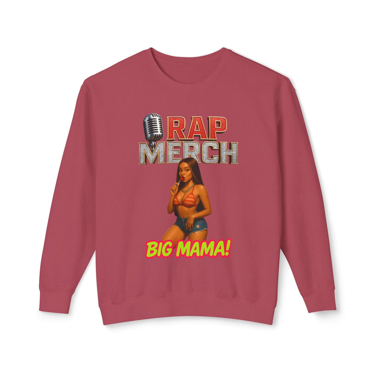 Rap Merch Unisex Lightweight Crewneck Sweatshirt - Big Mama! Perfect for Streetwear Lovers, Music Fans, Gift for Hip Hop Enthusiasts, [...]