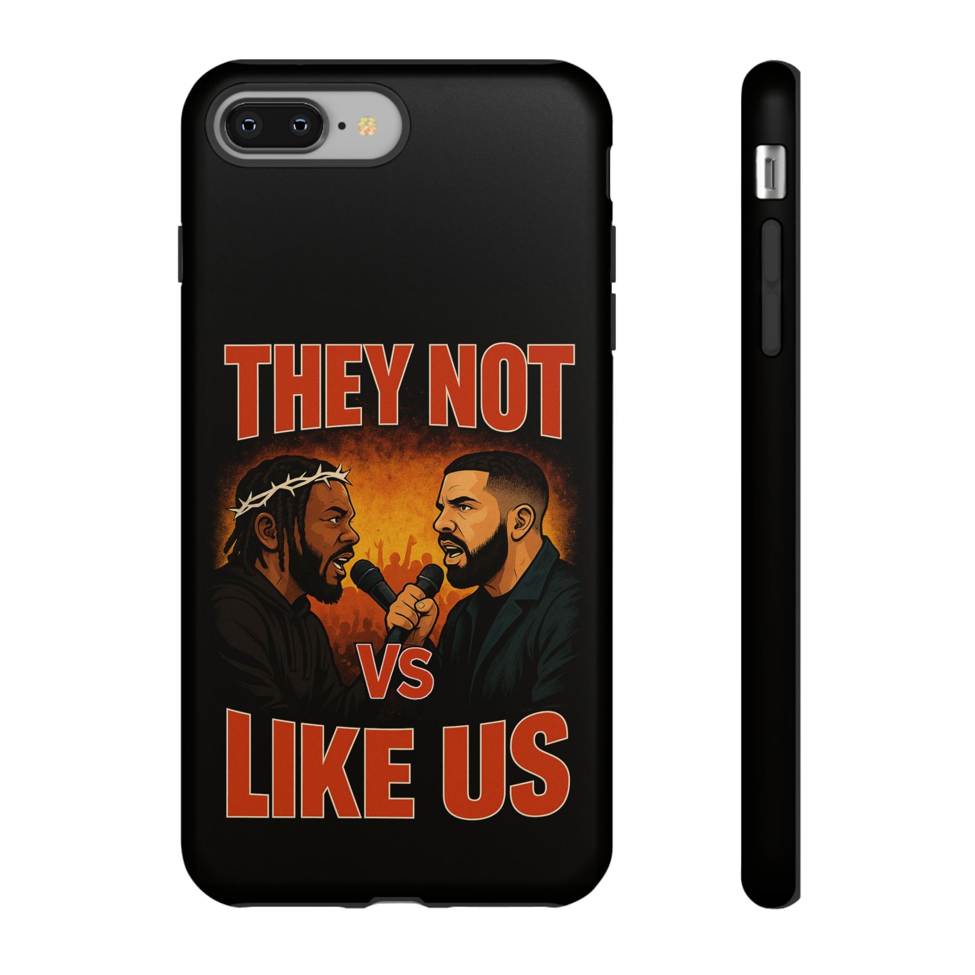"Tough phone case, durable iPhone cover with funny design, perfect gift for Drake fans.