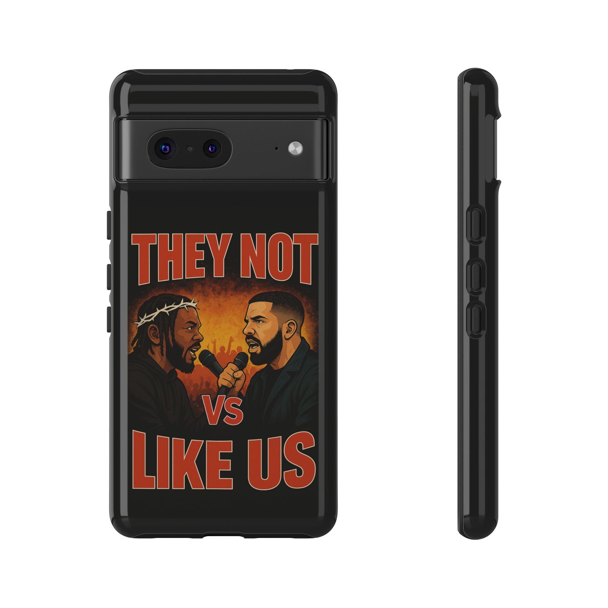 "Tough phone case, durable iPhone cover with funny design, perfect gift for Drake fans.