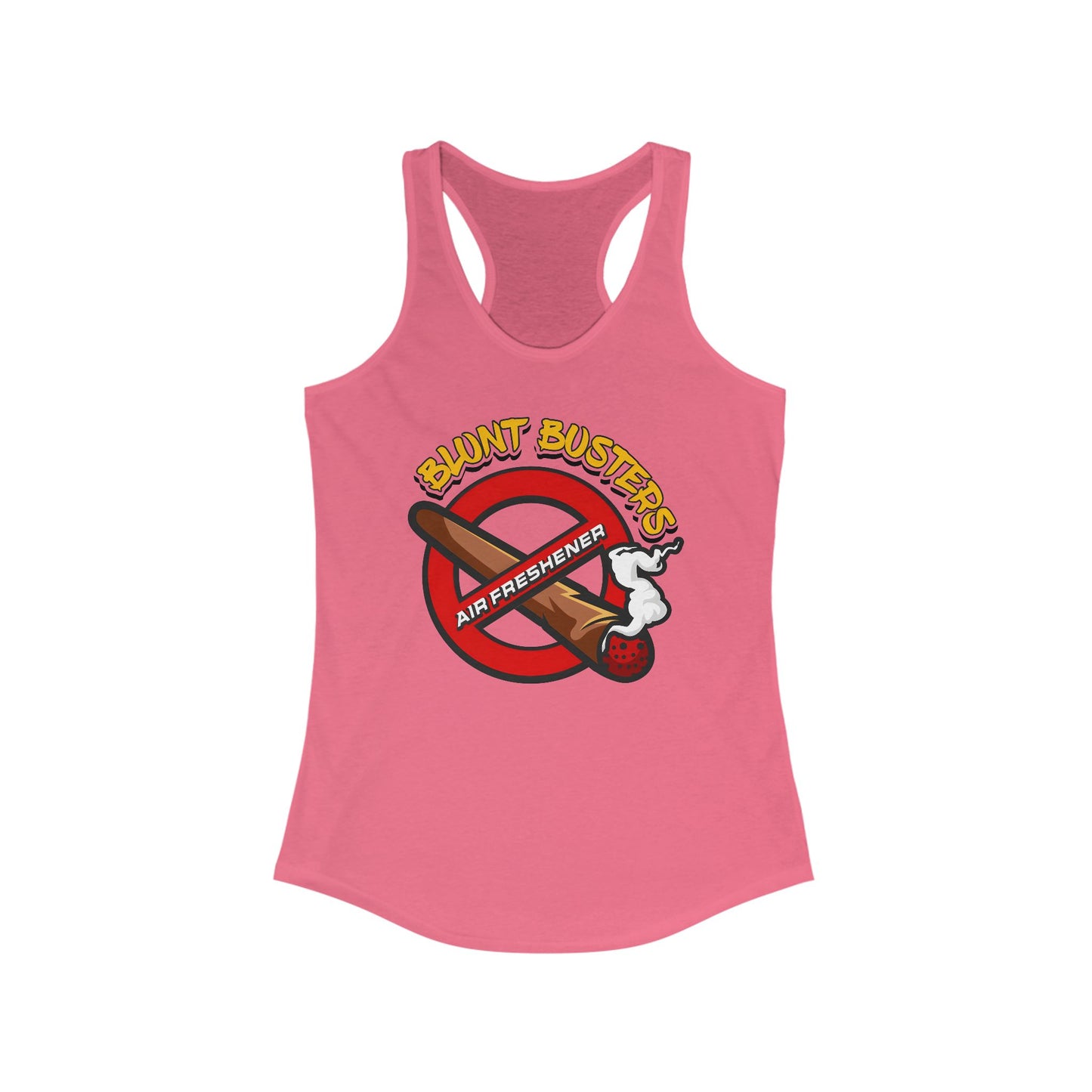 Ghostbusters-themed women’s racerback tank top, retro summer tee for fans and casual wear.