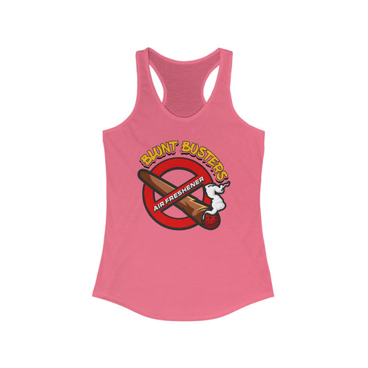 Ghostbusters-themed women’s racerback tank top, retro summer tee for fans and casual wear.