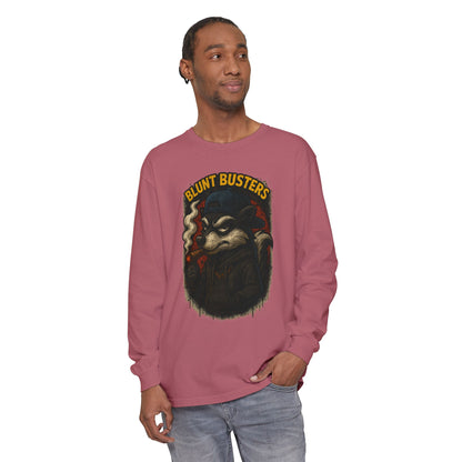 Retro Cartoon Long Sleeve T-Shirt for Casual Wear, Hipster Gift, Streetwear Style, Unisex Fashion, Graphic Tees, Blunt Busters Design