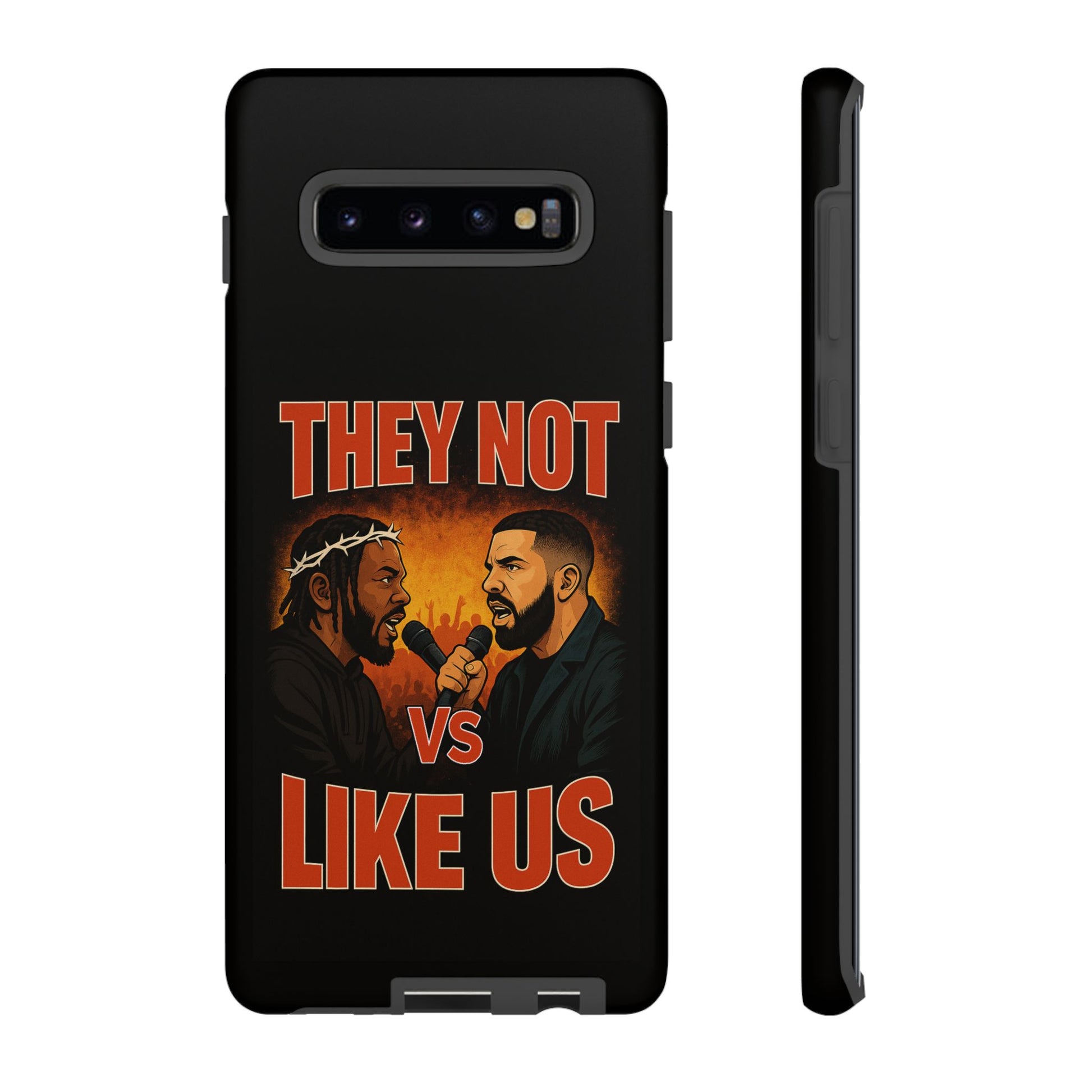 "Tough phone case, durable iPhone cover with funny design, perfect gift for Drake fans.