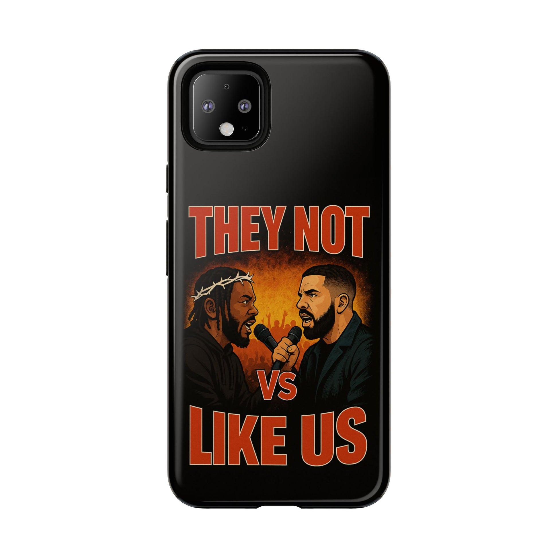 "Tough phone case, durable iPhone cover with funny design, perfect gift for Drake fans.