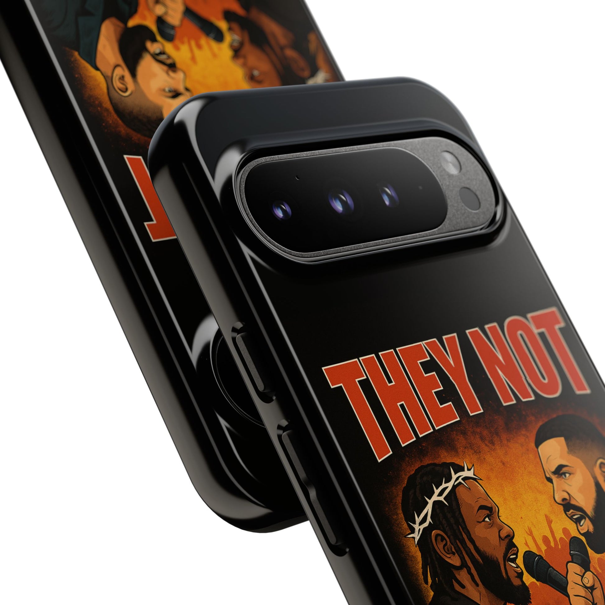 "Tough phone case, durable iPhone cover with funny design, perfect gift for Drake fans.