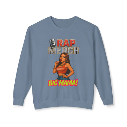 Big Mama Rap Merch Crewneck Sweatshirt, Unisex Lightweight Hoodie, Hip Hop Apparel, Music Lover Gift, Streetwear Fashion